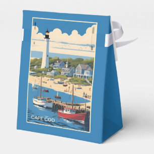 Custom Text Cape Cod Massachusetts Favour Box