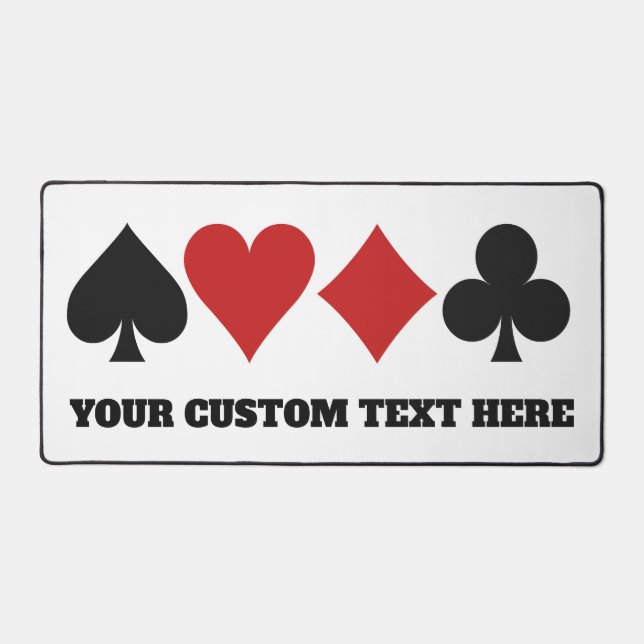 Custom Text Card Player Desk Mat (Front)