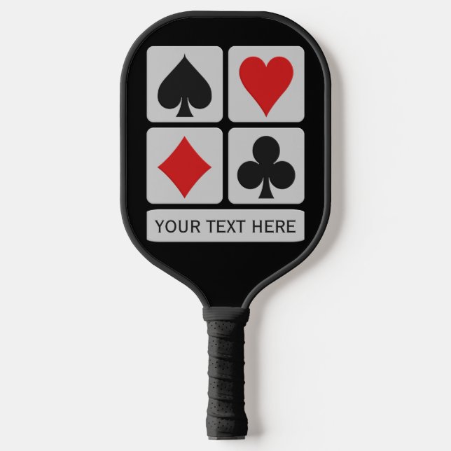 Custom Text Card Player Pickleball Paddle (Front)