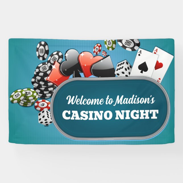 Custom Text Casino / Poker Banner (Horizontal)