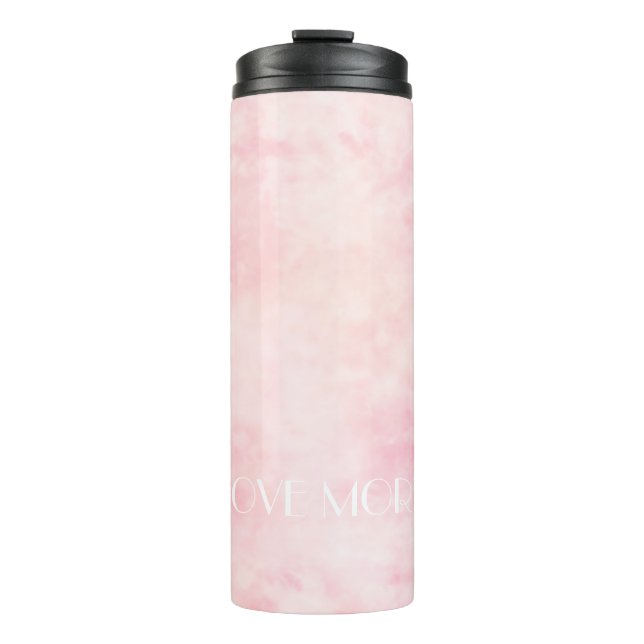 Custom Text Celestial Pink Nebula Thermal Tumbler (Front)