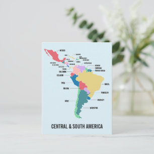 Custom Text Central & South America Postcard