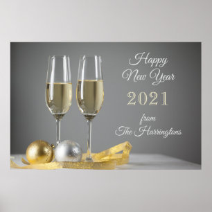 Custom text Champaign Party poster