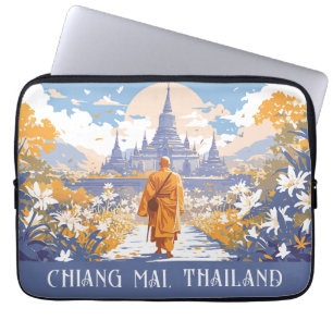 Custom Text Chiang Mai Thailand Laptop Sleeve