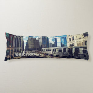 Custom Text Chicago USA Body Cushion