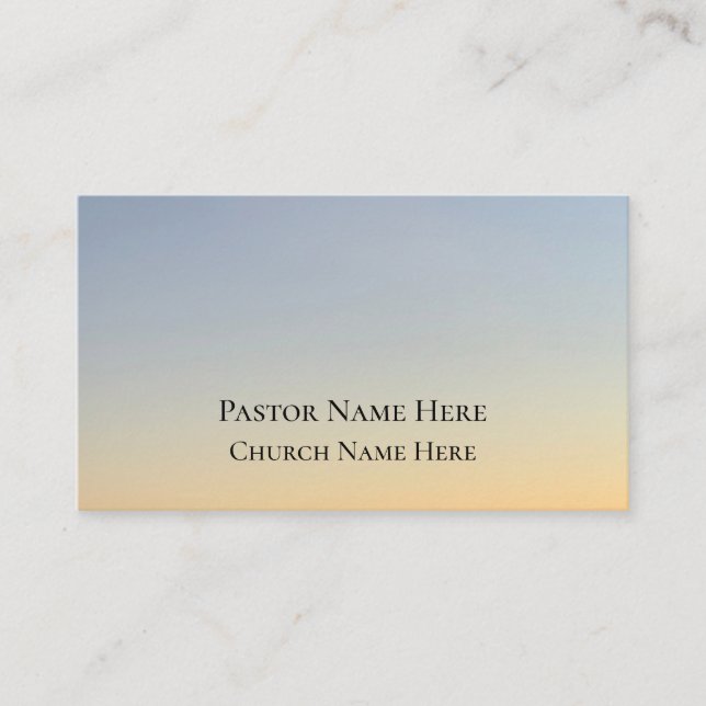 Custom Text Christian Church Pastor Personalised  Business Card (Front)