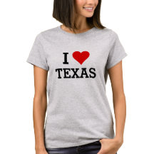 Custom Text Classic I Love Texas Red Heart Shirt