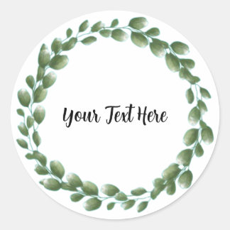 Custom Text Classic Round Sticker