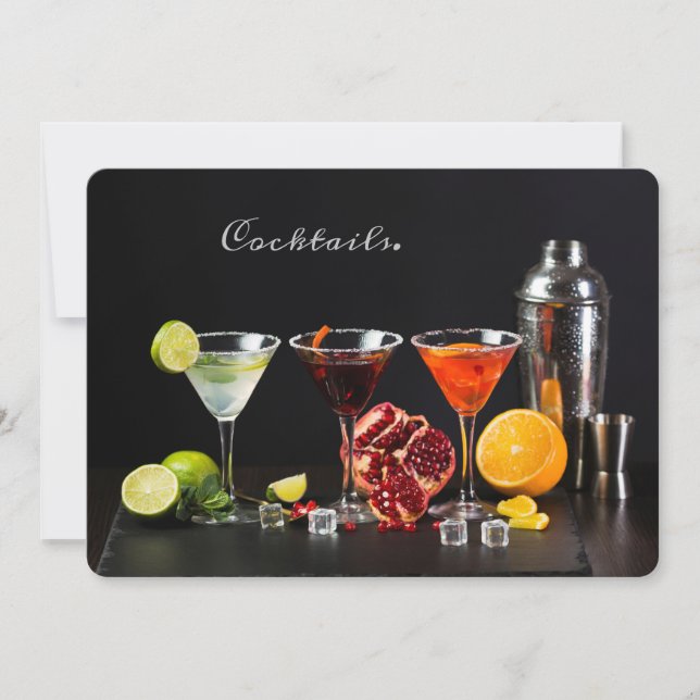 Custom text Cocktail Party invitations (Front)