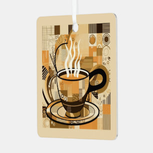Custom Text Coffee Metal Tree Decoration