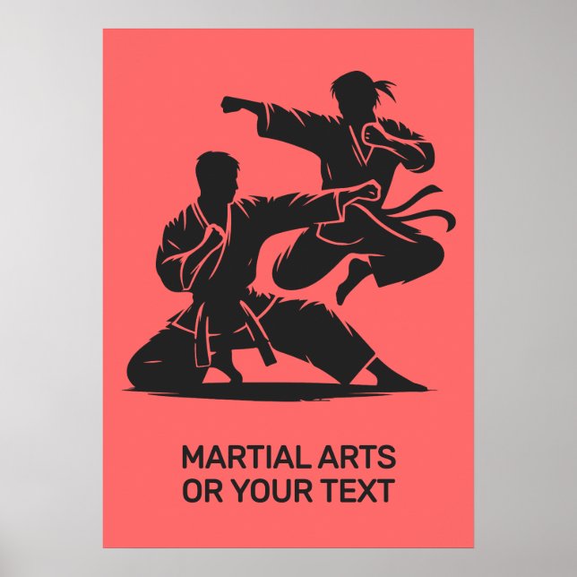 Custom Text & Color Martial Arts Poster (Front)