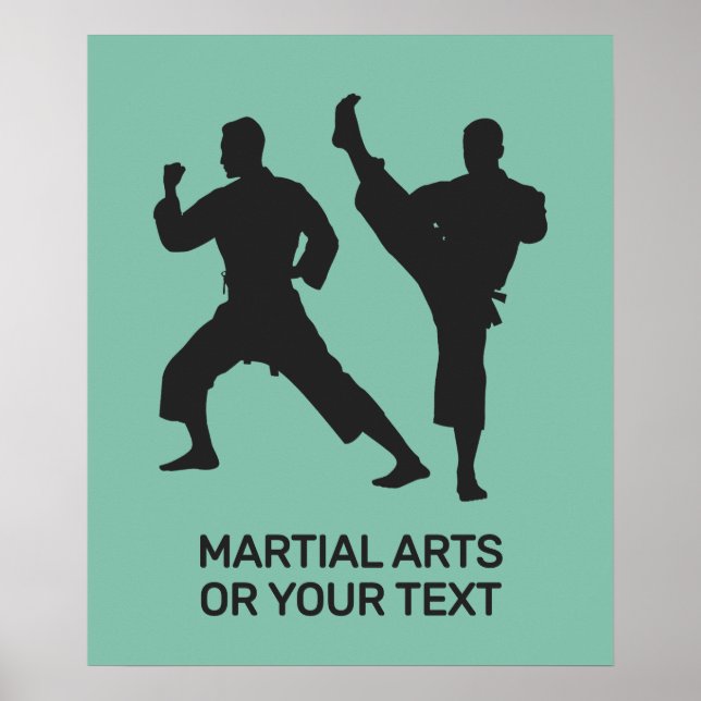 Custom Text & Color Martial Arts Poster (Front)