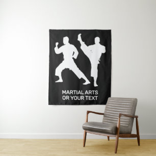 Custom Text & Color Martial Arts Tapestry