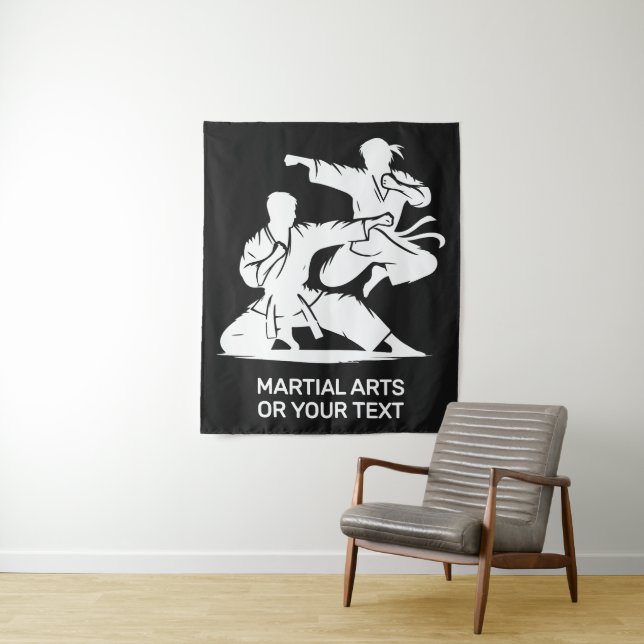 Custom Text & Color Martial Arts Tapestry (In Situ)