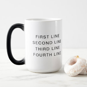 Custom Text Color Morphing Coffee Mug 15oz