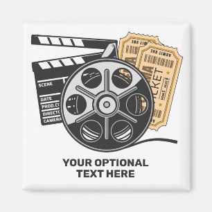Custom Text & Color Movie Magnet