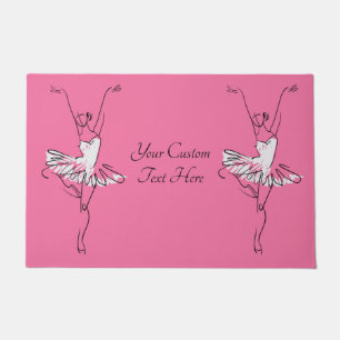 Custom text & colour Ballerina door mat