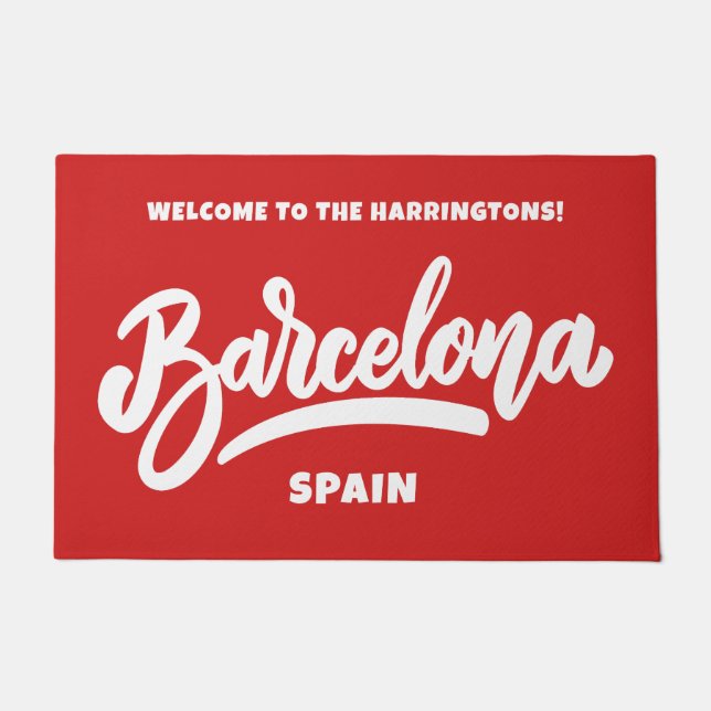 Custom Text & Colour Barcelona Doormat (Front)