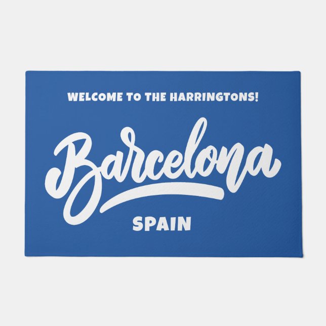 Custom Text & Colour Barcelona Doormat (Front)