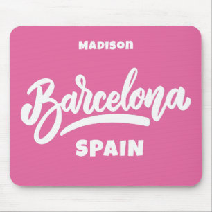 Custom Text & Colour Barcelona Mouse Mat