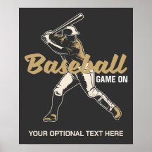 Custom Text & Colour Baseball Player