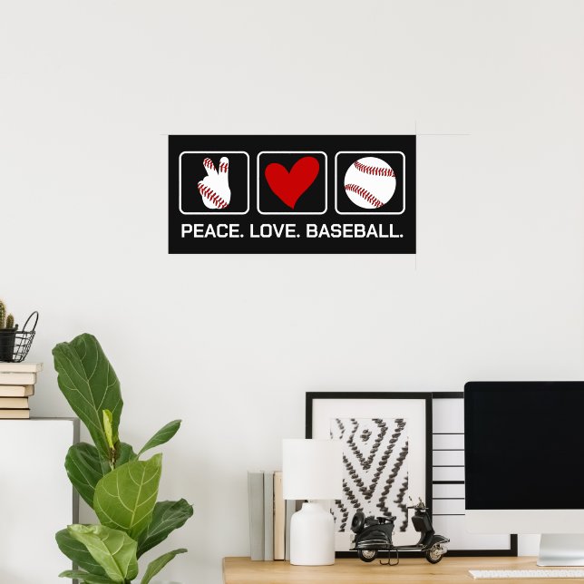 Custom Text & Colour Baseball Poster (Home Office)