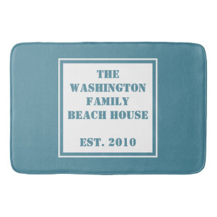 Custom Text & Colour Beach House bath mats