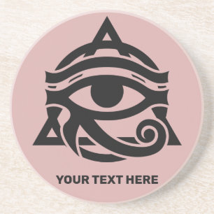 Custom Text & Colour Eye of Horus Coaster