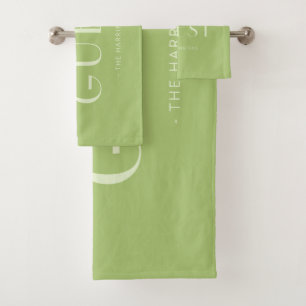 Custom text & colour GUEST towel set