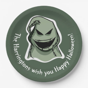 Custom text & colour Halloween Creatures 1/4 Paper Plate