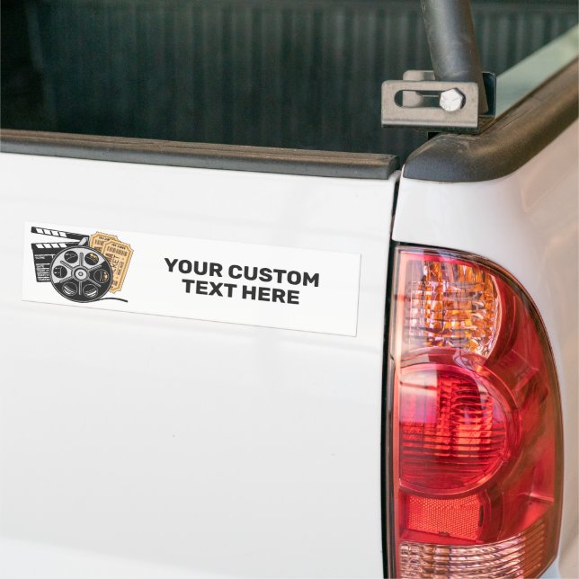 Custom Text & Colour Movie Bumper Sticker (On Truck)