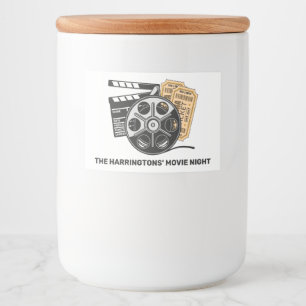 Custom Text & Colour Movie Food Label