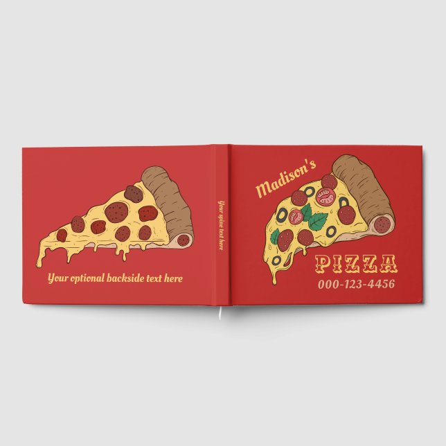 Custom text  & colour PIZZA Guest Book (Full)