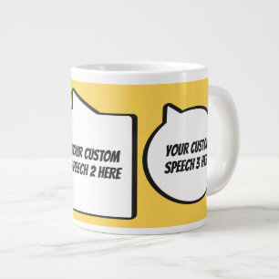 Custom Text & Colour Speech Bubbles Large Coffee Mug