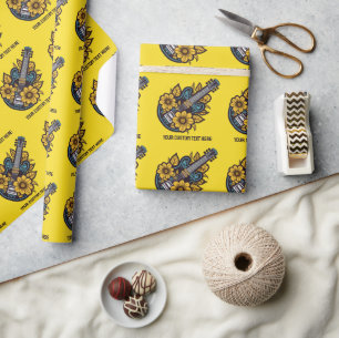 Custom Text & Colour Ukulele Wrapping Paper
