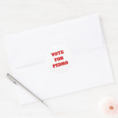 Custom Text/Colour Vote For Pedro Funny Political Classic Round Sticker (Envelope)