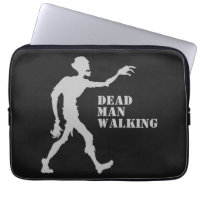 Custom text & colour Zombie laptop sleeves