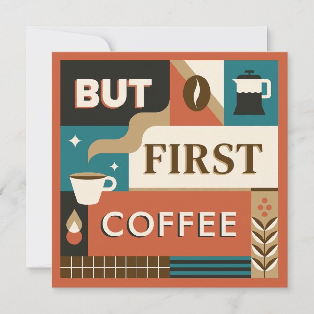 Custom Text Colourful Coffee Quotes (Front)