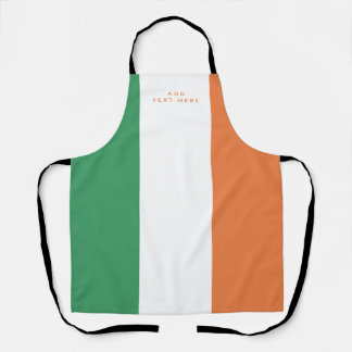Custom Text Colours of Ireland Flag Apron