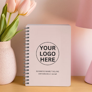 Custom Text & Company Logo Promotional Blush Pink Planner