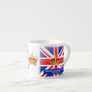 Custom Text Coronation of King Charles III    Espresso Cup