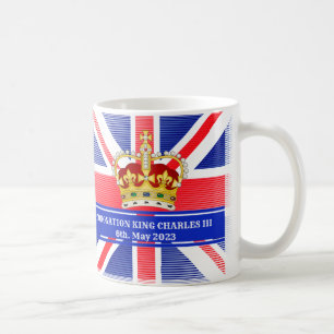 Custom Text Coronation of King Charles III   Two-T Coffee Mug