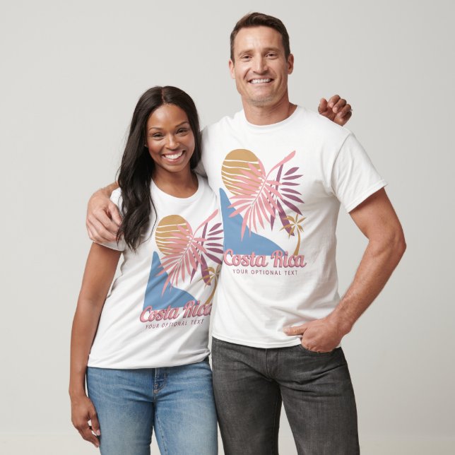Custom Text Costa Rica T-Shirt (Unisex)
