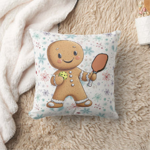 Custom text Crumbly Christmas Rally Gingerbread Cushion