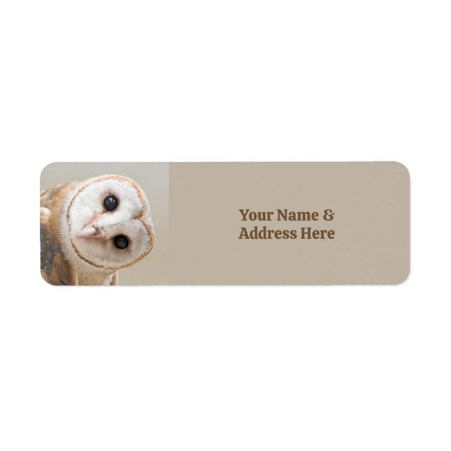 Custom Text Cute Barn Owl (Front)