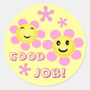 Custom Text Cute Flower Reward Sticker