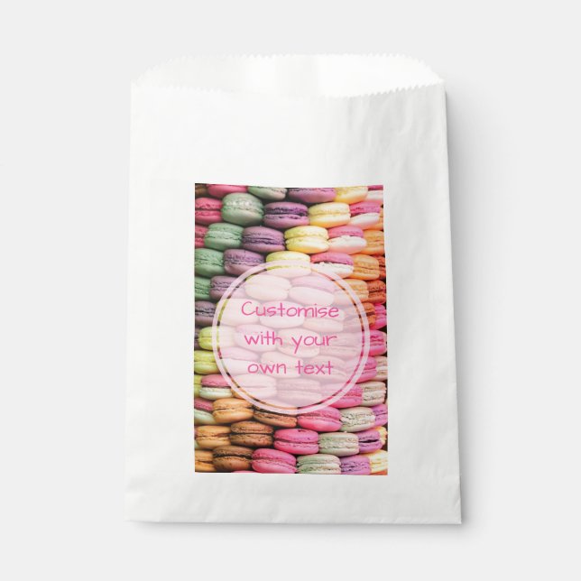 Custom Text Cute Macaroons Favour Bags (Front)