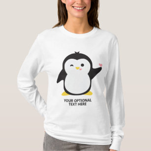 Custom text cute penguin shirts