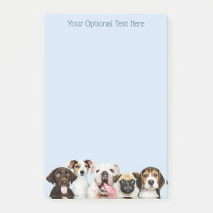 Custom text Cute Puppies Post-it Notes
