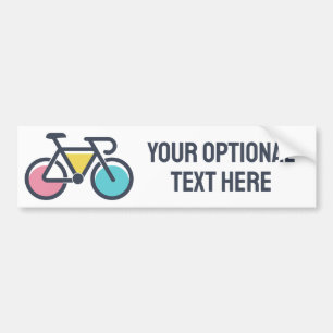 Custom Text Cycling Bumper Sticker